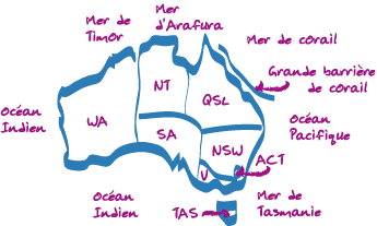 Carte d'Australie